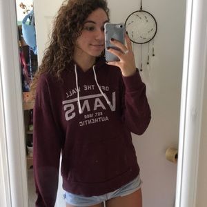 maroon vans hoodie